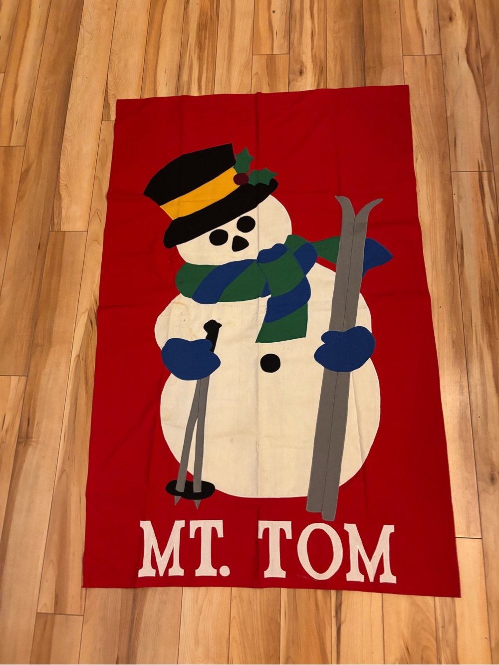 VTG 1987 MT TOM Ski Area (Holyoke MA) Banner Flag by Debbie Rickless